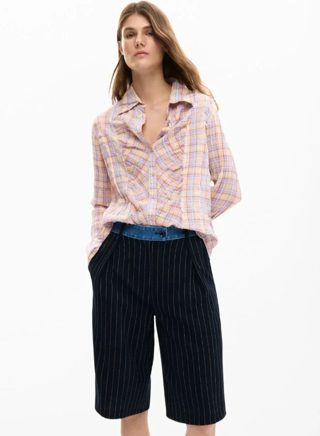 DESIGUAL Black Tailored Bermuda Combined for Women | Best Price UAE